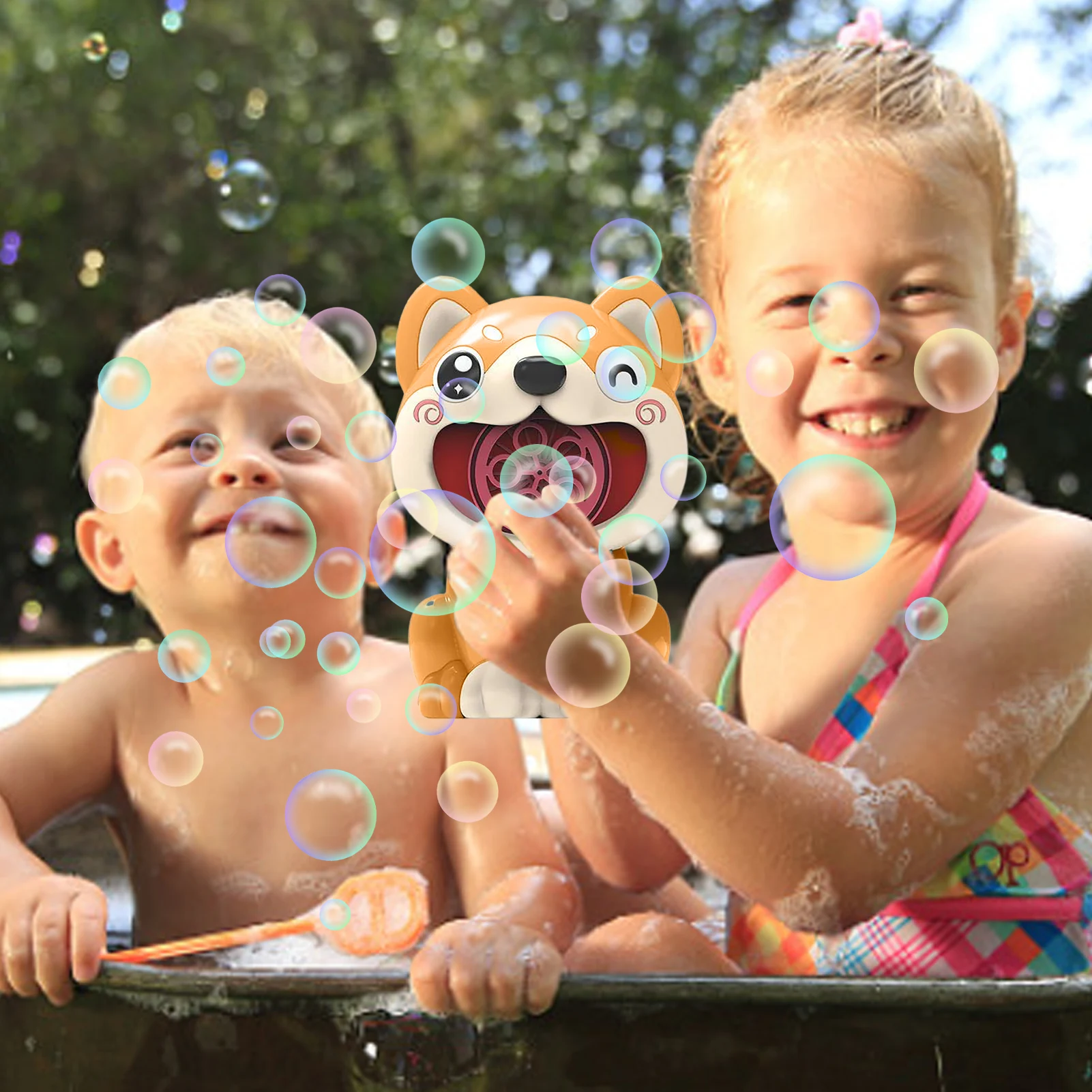 

Chilren Bubble Machine Dog Shaped Toy For Girls Boys Children Handle Soap Bubble Maker Toy Kids Outdoor Automatic Bubble Blower