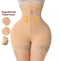 with hookzip brief butt enhancer womens firm tummy control butt lifter shapewear trainer body shaper shorts slim girdle panties