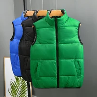 mens warm vest double sided sleeveless 2022 autumn winter stand collar vest pocket waistcoat couple vest plus size 5xl