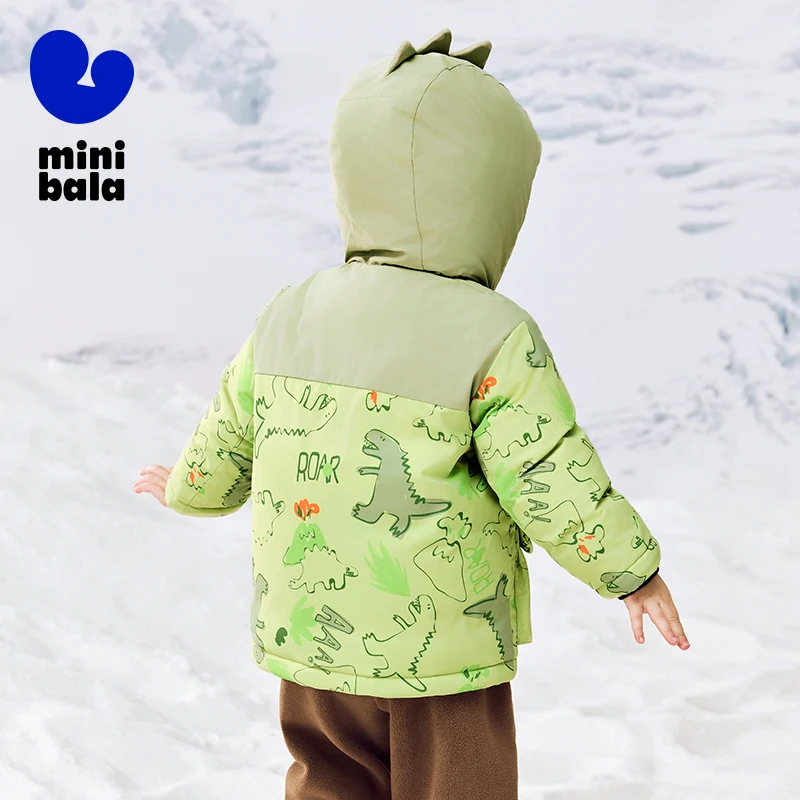 Детский Теплый пуховик с оборкой новинка зимы 2024 детский плотный теплый