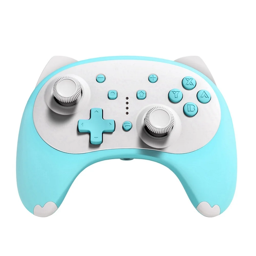 

Stoga Wiireless Bluetooth Auto Turbo Wake Up Gamepad PC Cartoon Kitty 6-axis gyroscop Controller for Nintendo Switch