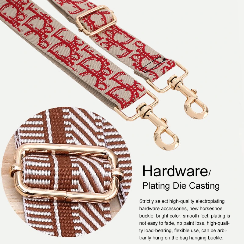 Contrast Color Plaid Bag Wide Shoulder Strap Accessories Women Bag Replacement Shoulder Diagonal Adjustment Long Shoulder Strap