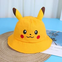 1 4 year old childrens pikachu hat cartoon thin fisherman hat boy girl baby shade spring and autumn cute pot hat