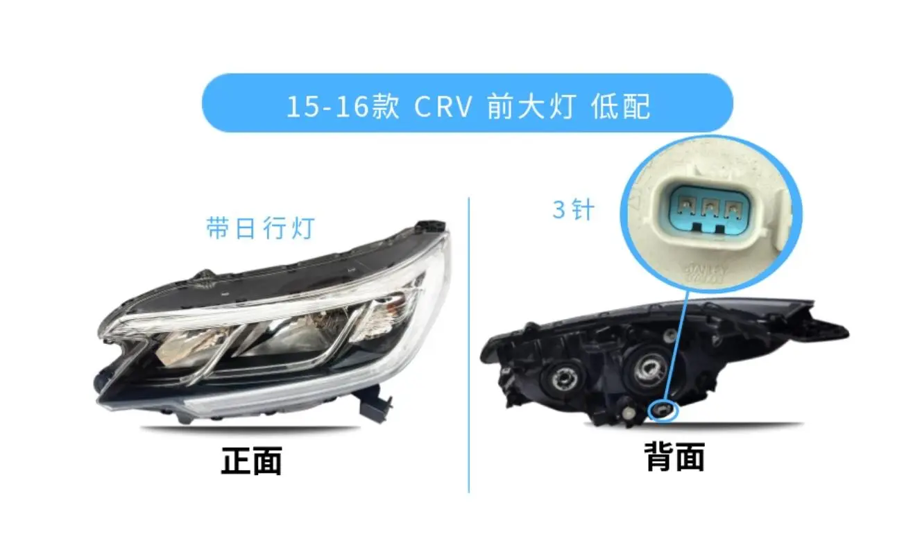 1 шт. автомобильный бампер головной свет для Honda CRV фара 2015 ~ 2016y автомобильные