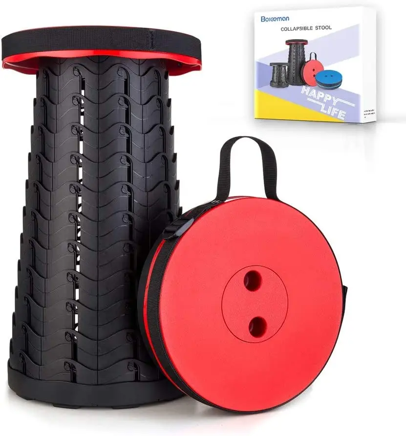

Collapsible Retractable Stool Portable Outdoor Chair Adjustable Fishing Chair for Camping Garden Hiking Barbecue