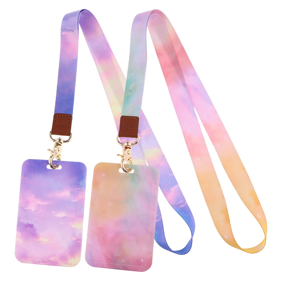 

Clouds Series Lanyard For Keys ID Credit Bank Card Cover Badge Holder Moblie Phone Charm Key Lanyard Keychain Accessories Gift