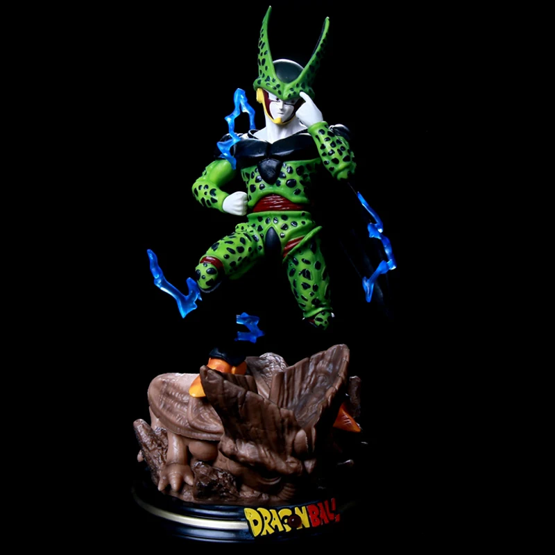 26CM Anime Dragon Ball Figure Cell with Led Light PVC Action Figures GK Statue Collection Model Toys for Children Gifts