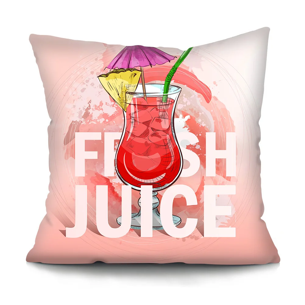 

Juice Print Cushion Cover Peach Skin Pillow Cover Home Decor Pillow Cover Sofa Decor Pillow Cover