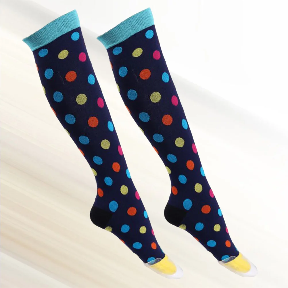 

1 Pair Socks Comfortable Breathable Socks Unisex Fashion Casual Crew Socks Colorful Dot Pattern (Size- L/XL)
