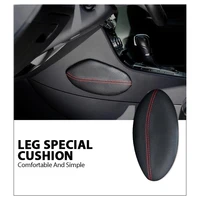 car foot support pillow leg support car seat cushion leather leg cushion knee pad thigh support pillow car interior accessories
