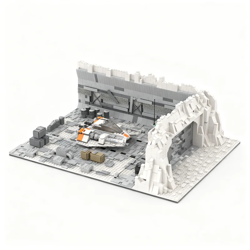 2973 детали MOC: База Эхо, Снежный скоростной катер, Космическая битва, Галактика, Научно-фантастическая модель, Конструктор, Детали для сборки, Подарок-игрушка DIY (art.: 3920dc0ffec78) - 3920dc0ffec78