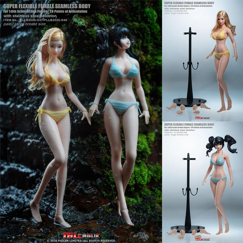 

TBLeague PLLB2020-S36 S37 1/6 Pale Skin Large Breast Female Seamless Body Super Flexible Anime Girl Action Figure Model Toys