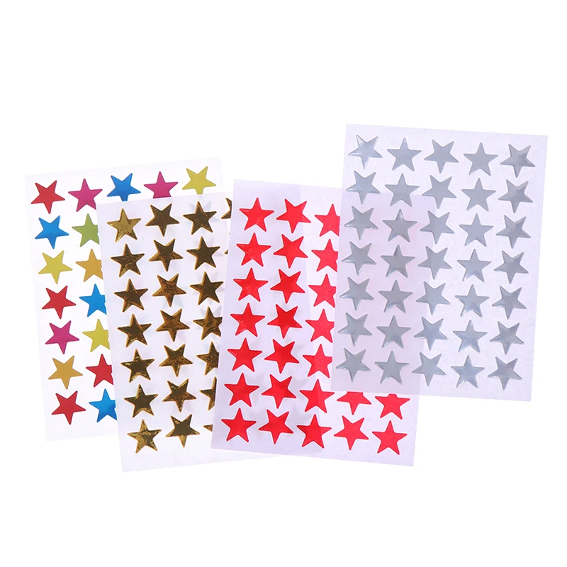 

10Pcs Child Reward Flash Sticker Five-pointed Star Sticker Self-adhesive Sticker