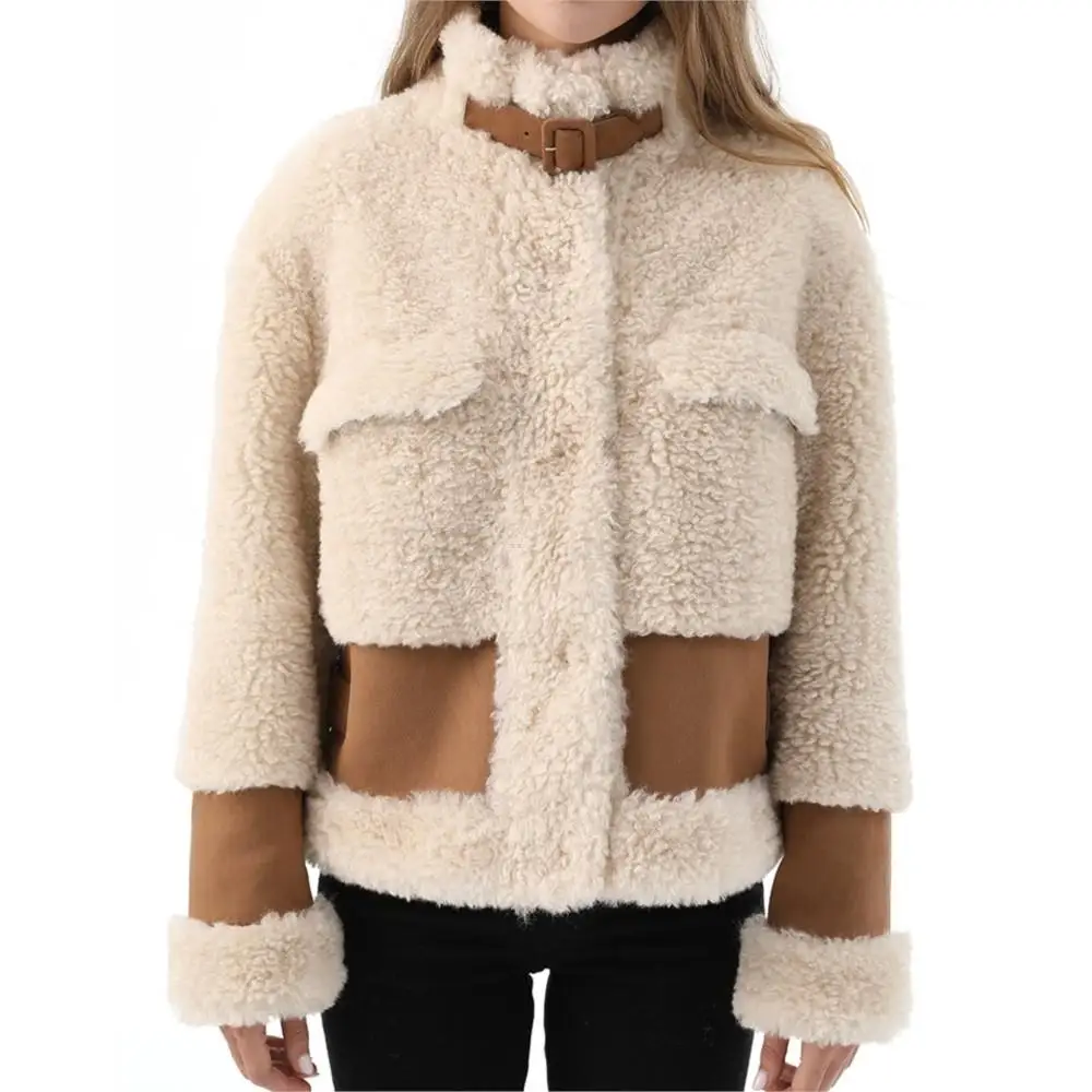 Women Winter Real Fur Single Breasted Coat Leisure Teddy Soft Long Sleeve Thermal Fur Jacket Fashion Designer Bondage Parka