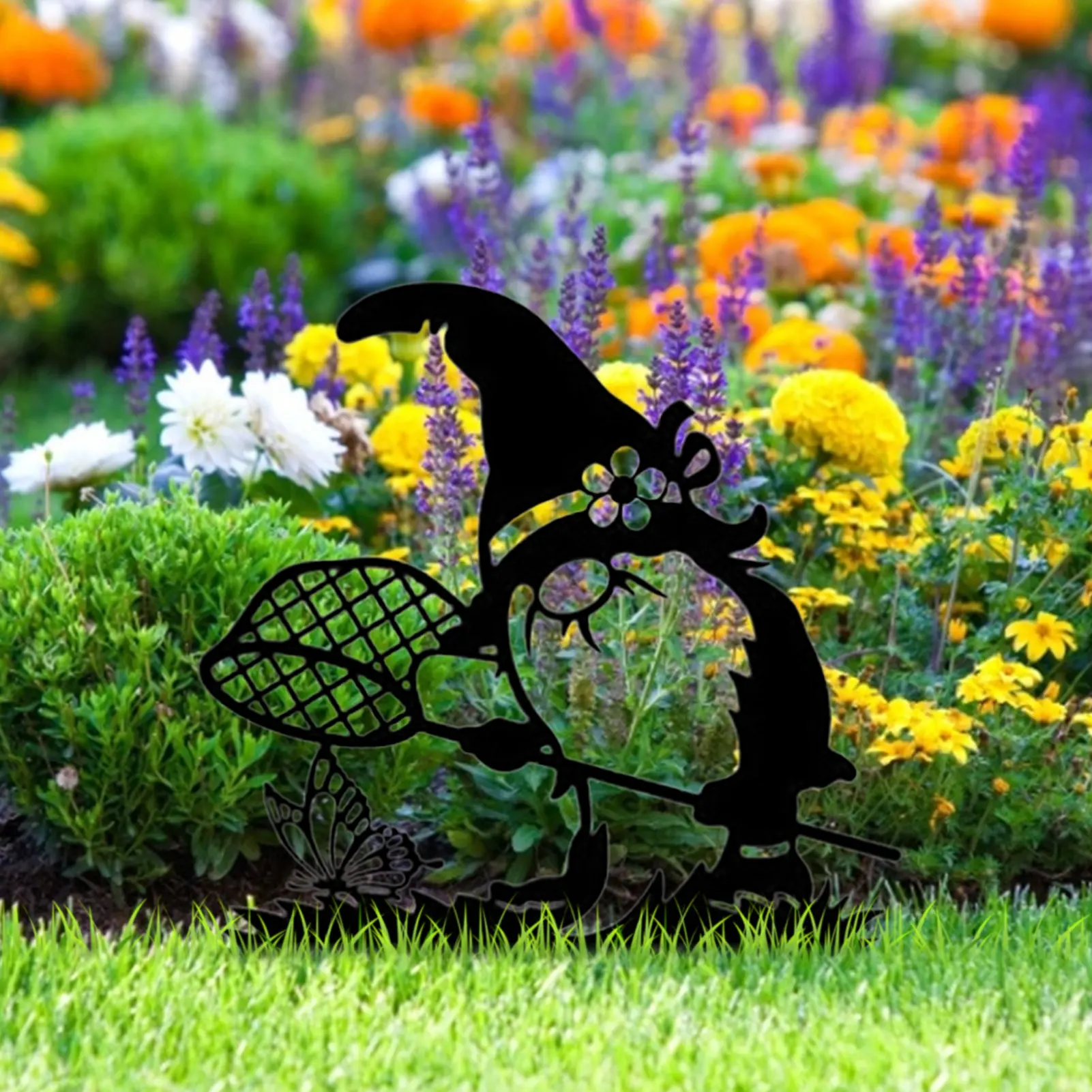 

Домик для сада гнома, милые вырезные садовые гномы, декоративное металлическое художественное карликовое украшение, домик для дома и сада