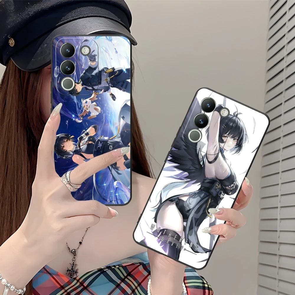 Wuthering волны Rover мобильный телефон фотоэлемент для VIVO Y95 Y93 Y31 Y20 V19 V17 V15 Pro X60 NEX черный