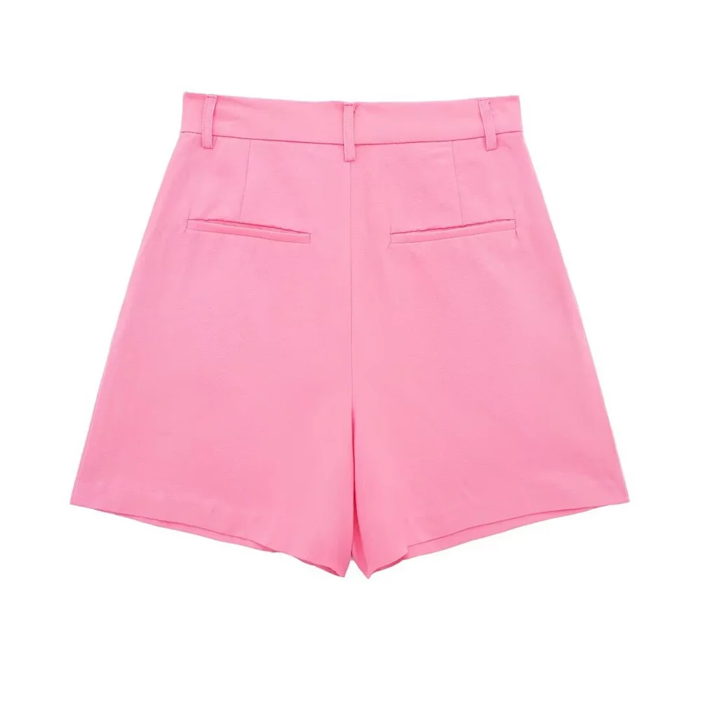 Женский Однотонный Короткий Комплект С Пуговицами Повседневный Топ Без Рукавов