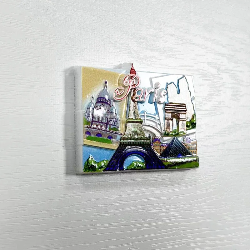 Париж Сувениры Домашний декор Эйфелева башня Лувр Архитектурный пейзаж 3D Стерео