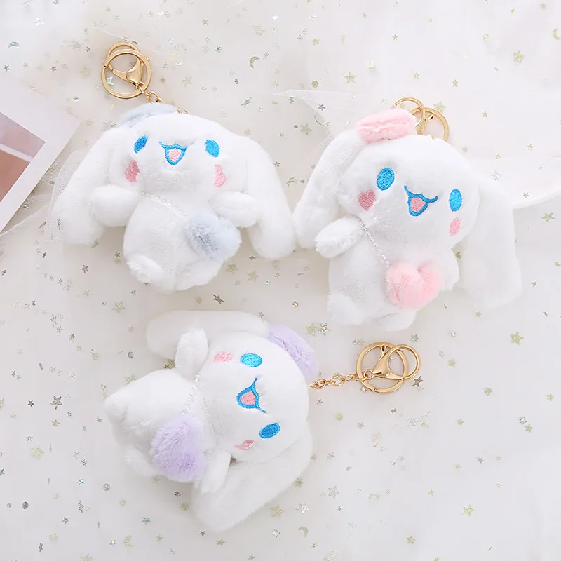 

New Cinnamoroll Plush Toys Keychain Car Pendant Key Chain Toys Gifts