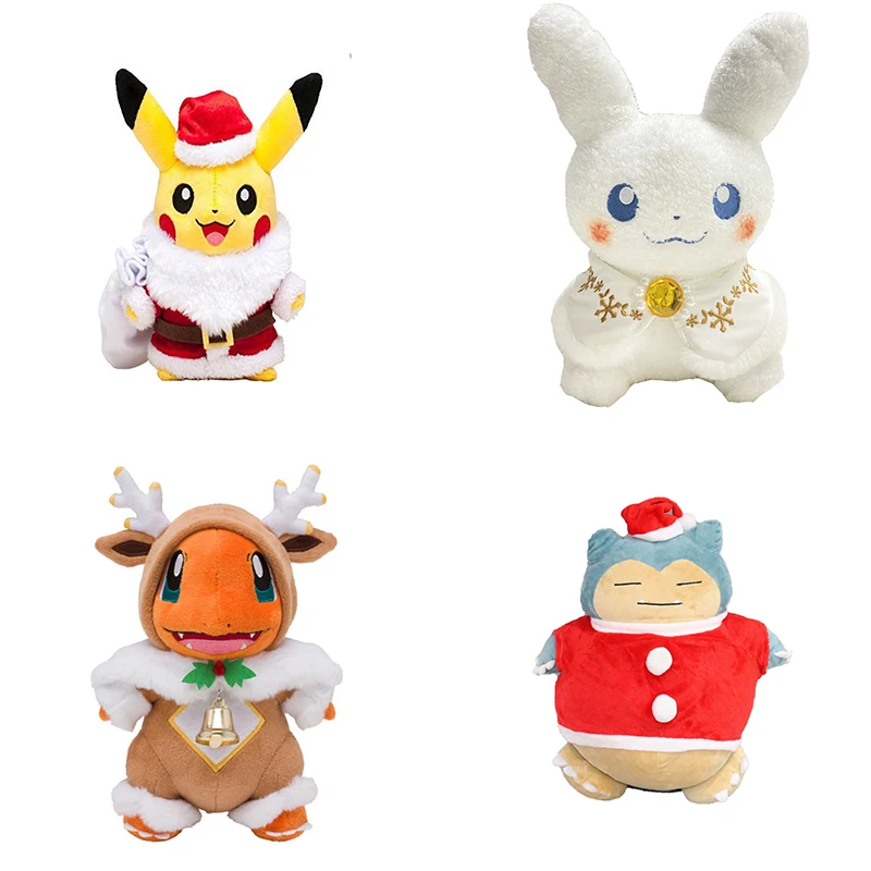 

Christmas pokemon Charmander Pikachu Snorlax duck soft Stuffed toys kawaii Toys for girls anime figure Stitch DOLL dift