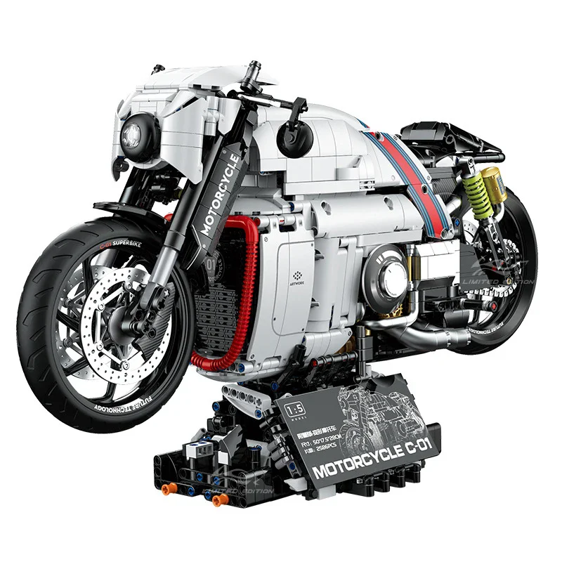 Новинка 60520 2616 шт. MOC 2 в 1 высокотехнологичная модель мотоцикла 1:5 строительные