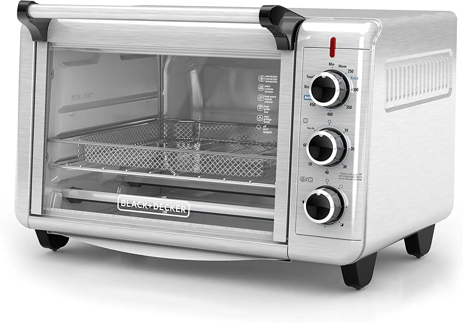 

Free Shipping BLACK+ Crisp 'N Bake Air Fry Toaster Oven Stainless Steel TO3215SS 6 Slice