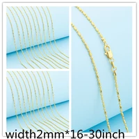 510pcs wholesale gold filled fashion jewelry column ball chain 2mm necklace 16 30 inches pendant
