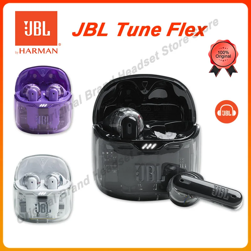 

Original JBL TUNE FLEX Ghost Wireless Bluetooth Earbuds In-Ear Earphone Music Headphones Active Noise Cancelling IPX4 Waterproof