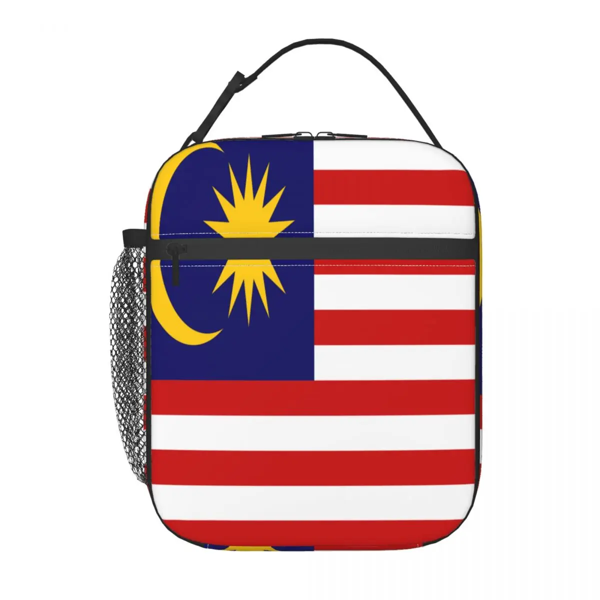 

Lunch Bag Insulated Bag Flag Of Malaysia Portable Shoulder Picnic Thermal Fruit Bag For Work