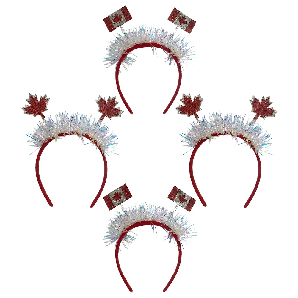 Party Head Bopper National Day Hair Accessories Band Pompom Carnival Hoop Tinsel