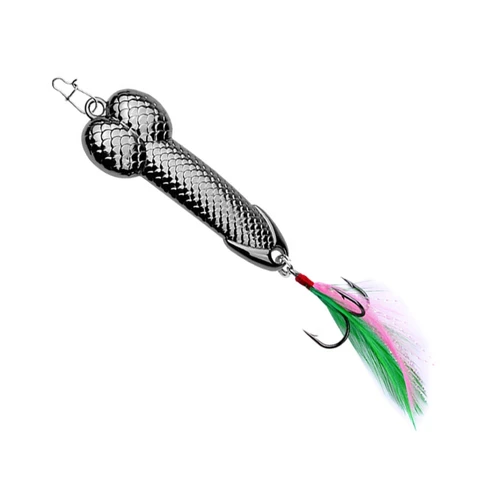 F62D Wobble Fish Lures Spoon Lure Feather Bait Крючок Рыболовные снасти Подарок для любителей рыбалки