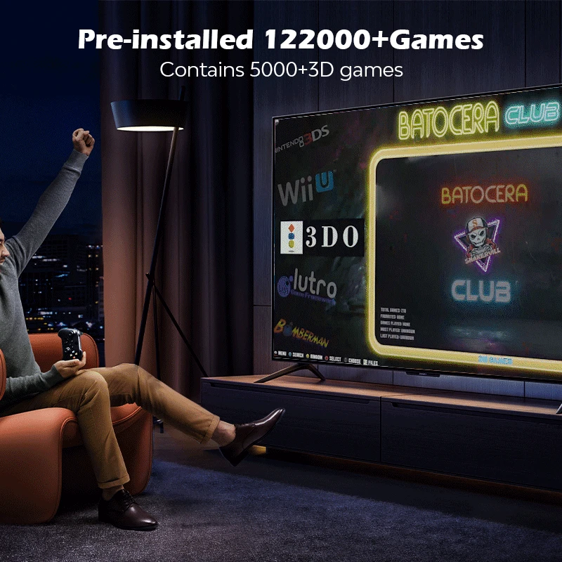 Супер консоль KINHANK X Chili AMD R5 4500U игровая 122000 + игр для PS3/PS2/WII/WIIU/DC 4K HD игровой хост |