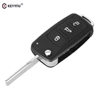 Брелок KEYYOU для VOLKSWAGEN Tiguan, Golf, Sagitar, Polo, MK6, с 3 кнопками