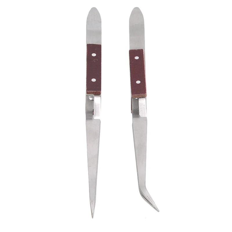 

Stainless Steel Cross Locking Lock Tweezers Self Closing Jewelry Soldering Craft Repair Hand Tool Corrosion Resistant New