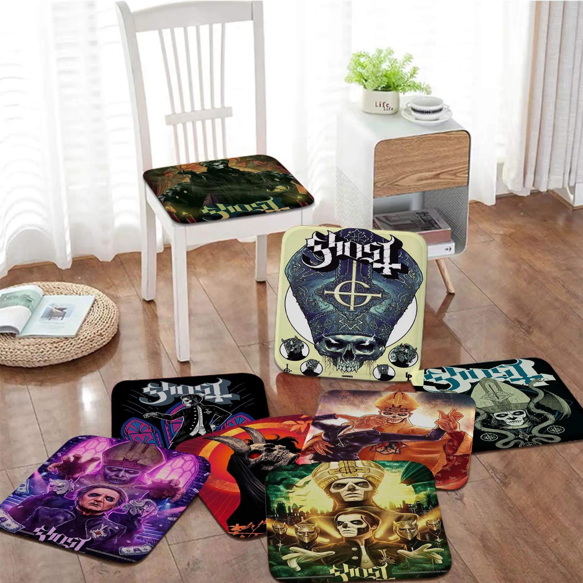 

Ghost Band Creative Seat Pad Household Cushion Soft Plush Chair Mat Winter Office Bar Outdoor Garden Cushions