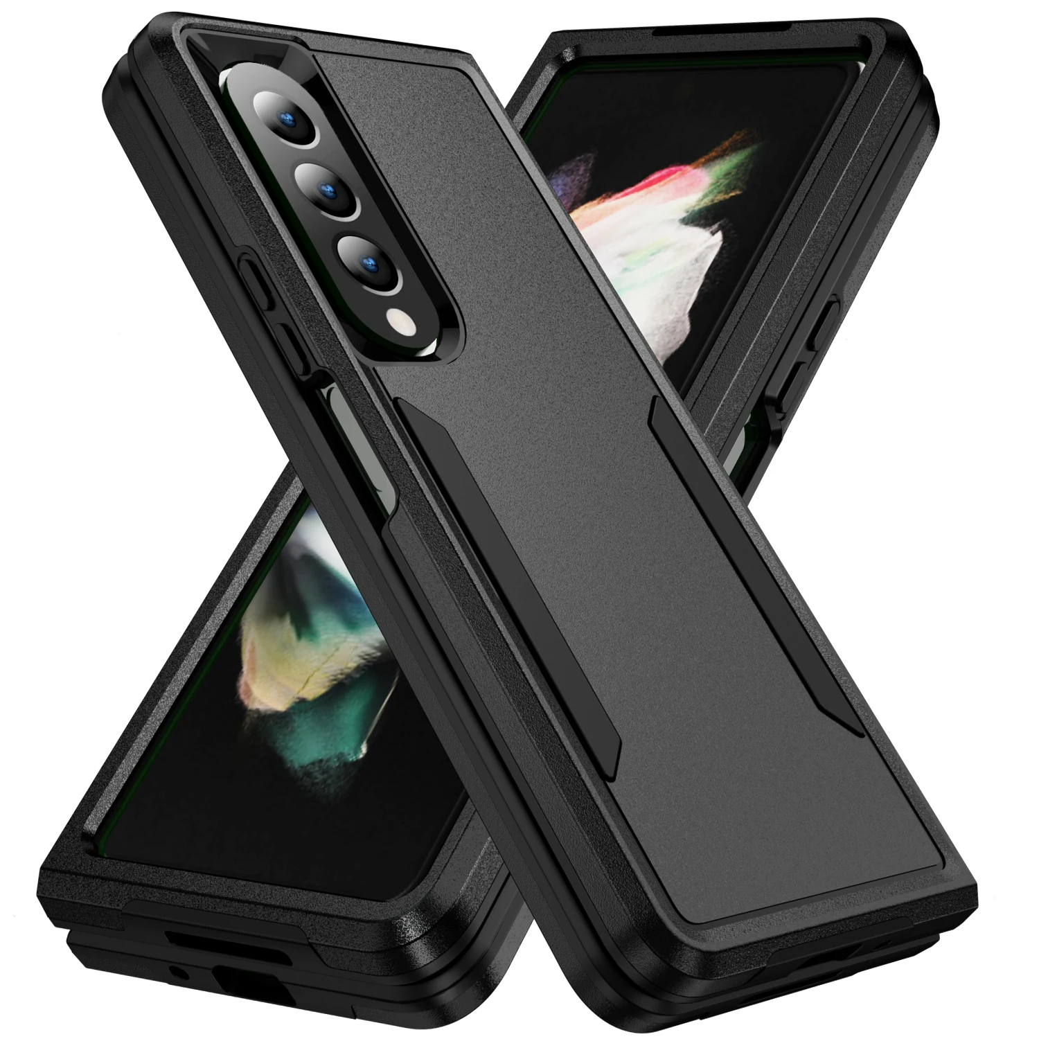 

Shockproof Armor Case For Samsung Galaxy Z Fold 4 Hybrid Rugged PC+TPU Silicon Anti Shock Cover Z Fold 3 5G Phone Case