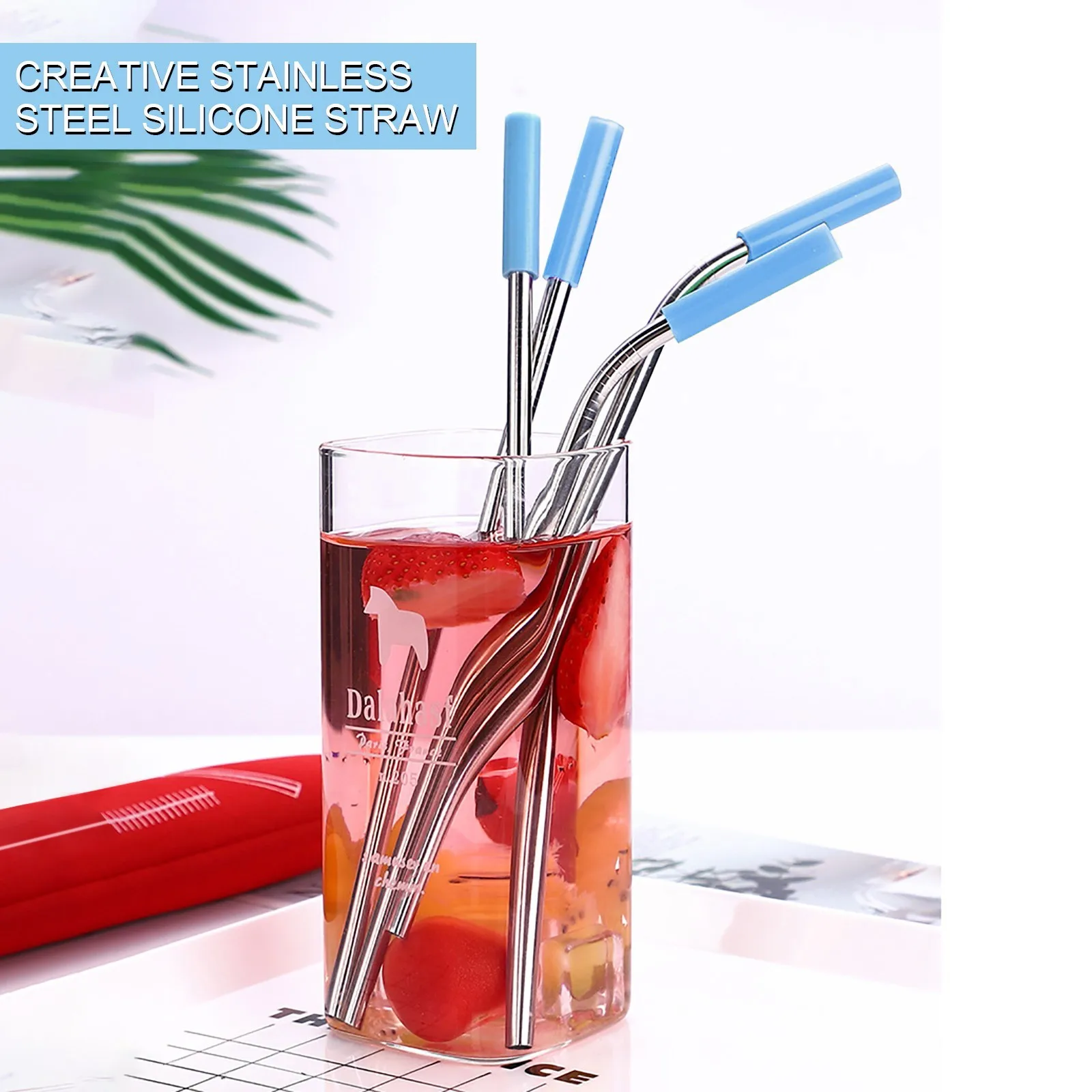 

scratch Straws Sleeve Silicone Soft Straws Small Straws Titanium Straws Long Drinking Get It Right Reusable Silicone Straws
