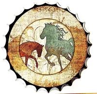 royal tin sign bottle cap metal tin sign horse diameter 13 8 inches round metal signs for home and kitchen bar cafe