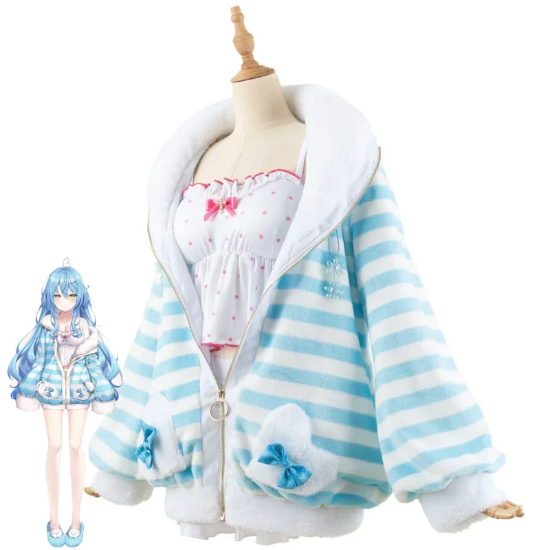 YouTuber VTuber Hololive Yukihana Lamy Wamy NePoLaBo косплей костюм парик аниме Милая Сексуальная