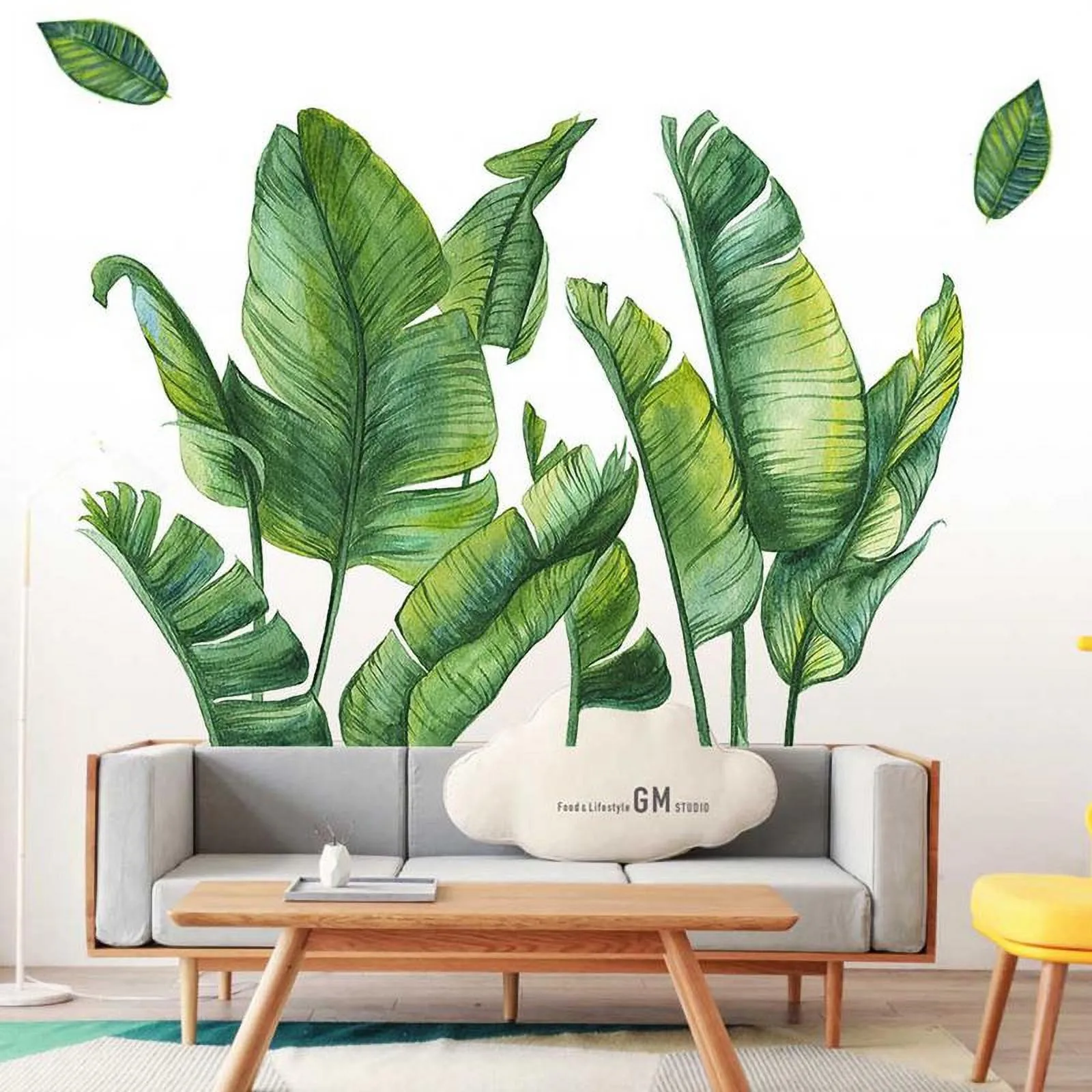 

Green Leaves Wall Stickers For Bedroom Living Room Dining Room Kitchen Kids Room Diy Wall Art Decals Door Murals Small Size