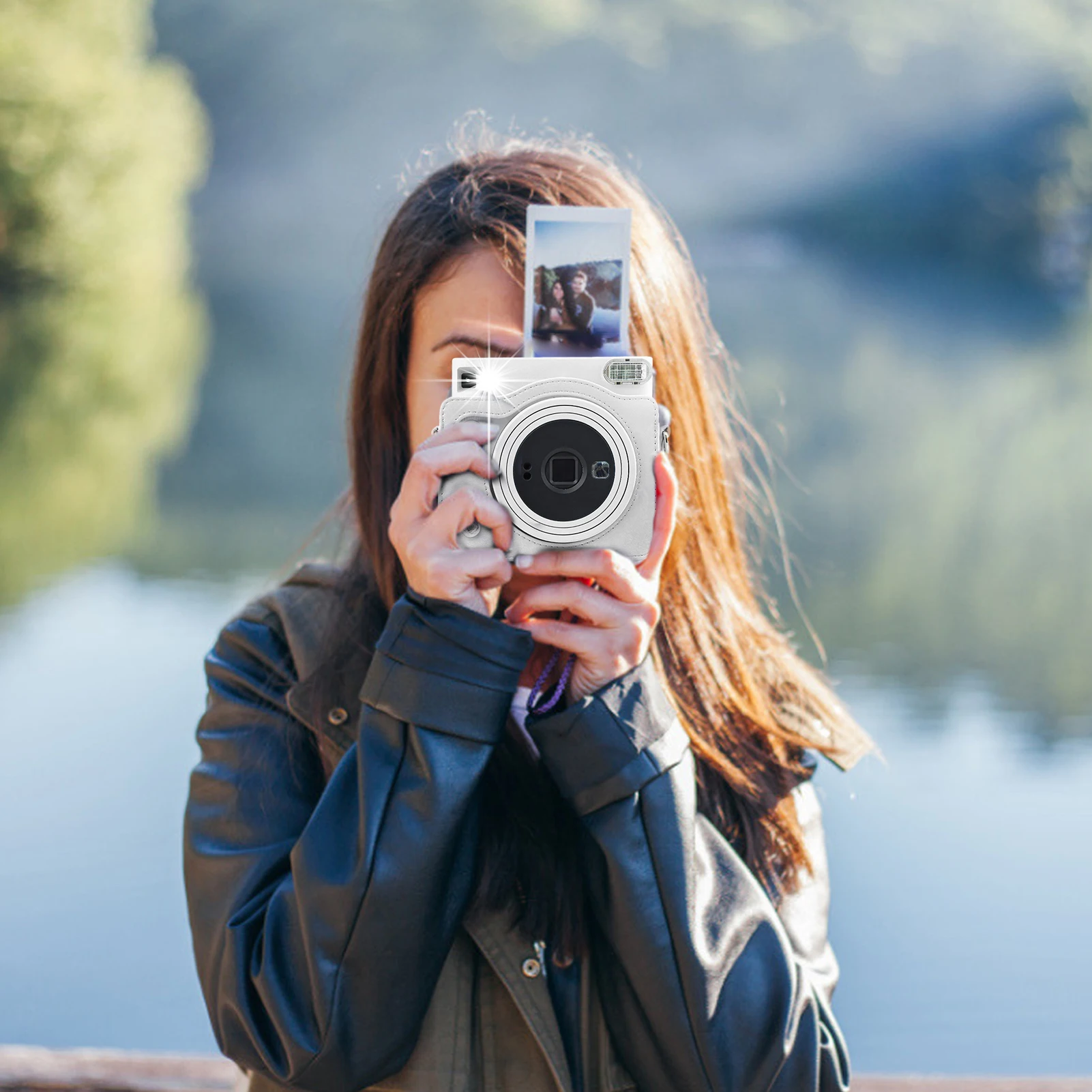 Винтажный чехол из искусственной кожи для камеры FUJIFILM Instax SQUARE SQ1 |