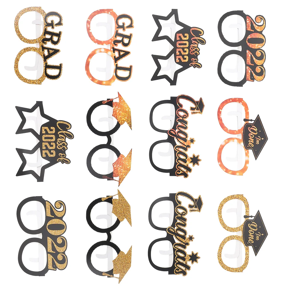 

12pcs Graduation Glasses Party Eyeglasses Funny Graduation Party Decoration