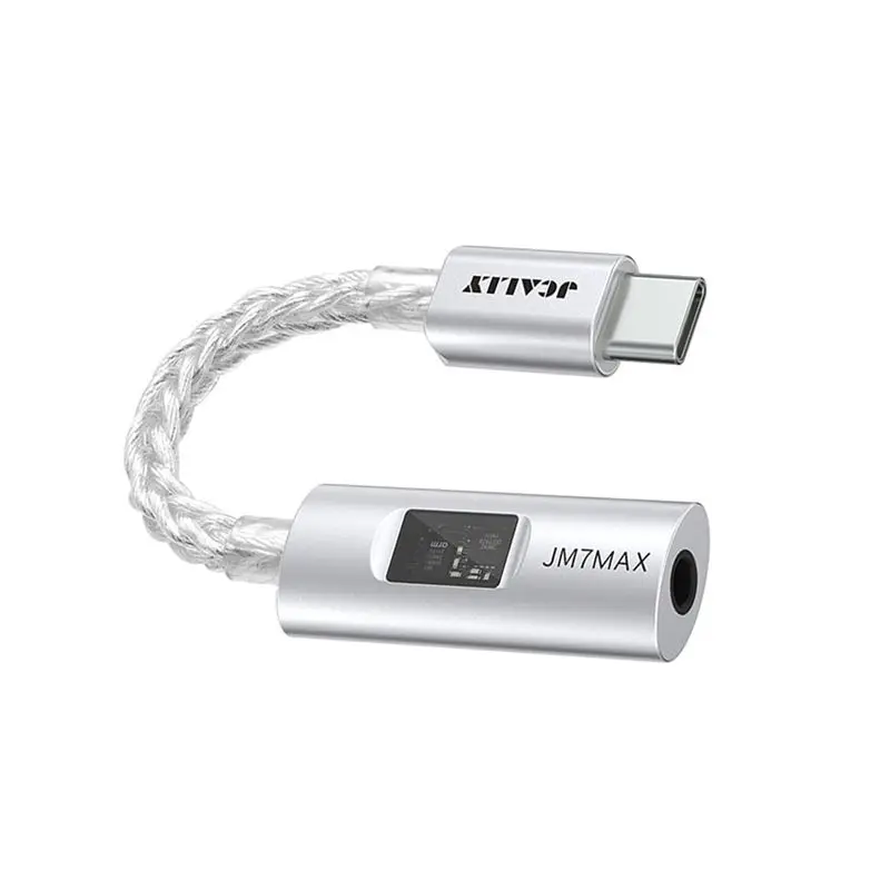 Фото Адаптер JCALLY CX31993 DAC JM7MAX Type-C, портативный усилитель, визуальный Hi-Fi USB-адаптер с выходом 3,5 мм, цифровой, для Android/IOS, поддерживает микрофон №4
