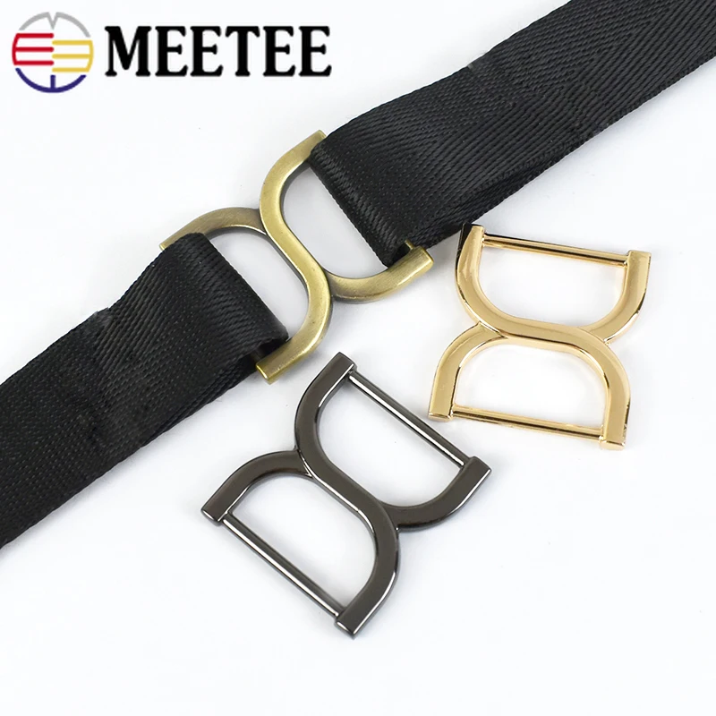 

30/50Pcs Bag Strap Adjuster Buckles Handbag 25mm Metal Ring Connector Hook Clasp For Webbing DIY Hardware Craft Accessoriess