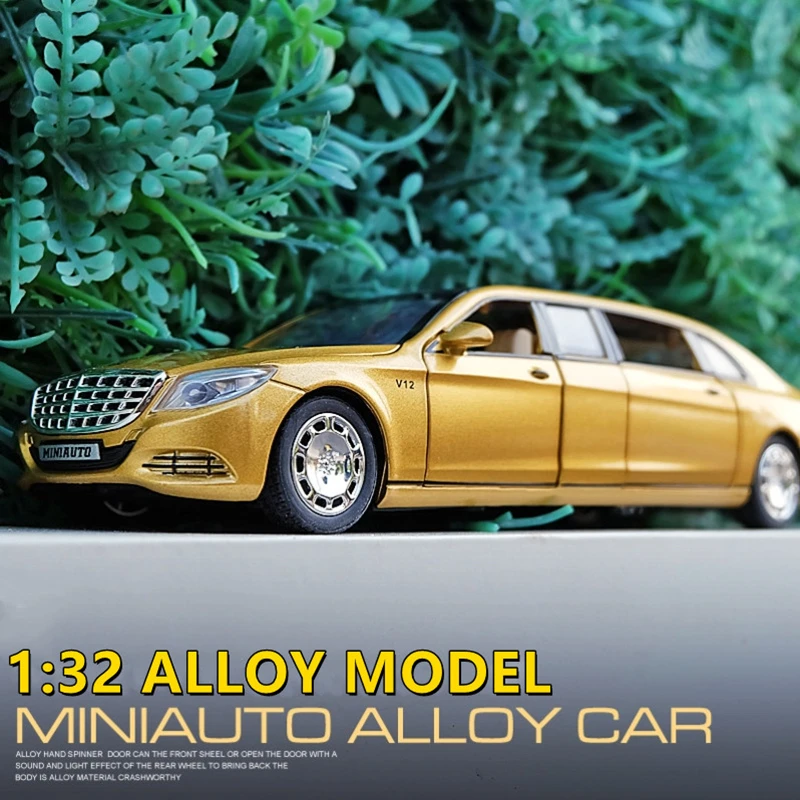 

1:32 Maybachs S650 Alloy Car Model Diecasts & Toy Vehicles Metal Toy Car Model High Simulation Sound Light Collection Kids Gift