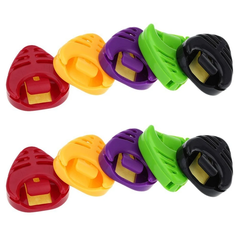 

Plactic Heart-Shaped Guitar Pick Plectrum Holder Cases 15Pcs Sticky And Portable