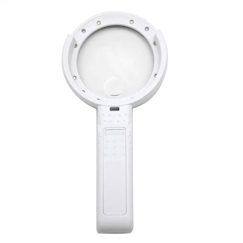 

Hd Optical Illuminated Magnifying Glass-(5X + 11X) Magnification Lens,8 Led Lighted Usb Charge Magnifier Glass With Desktop And