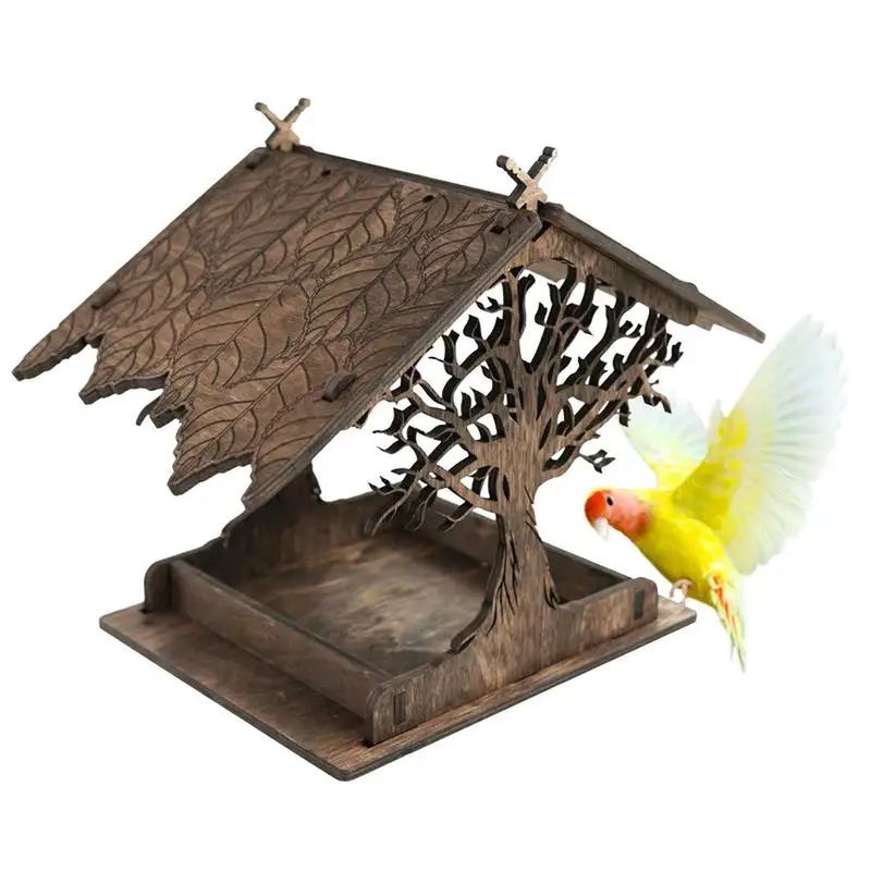 

Уличные кормушки для птиц, подвесной декоративный домик, деревянная кормушка для семян птиц, кормушка для птиц, подвесная кормушка для птиц ...