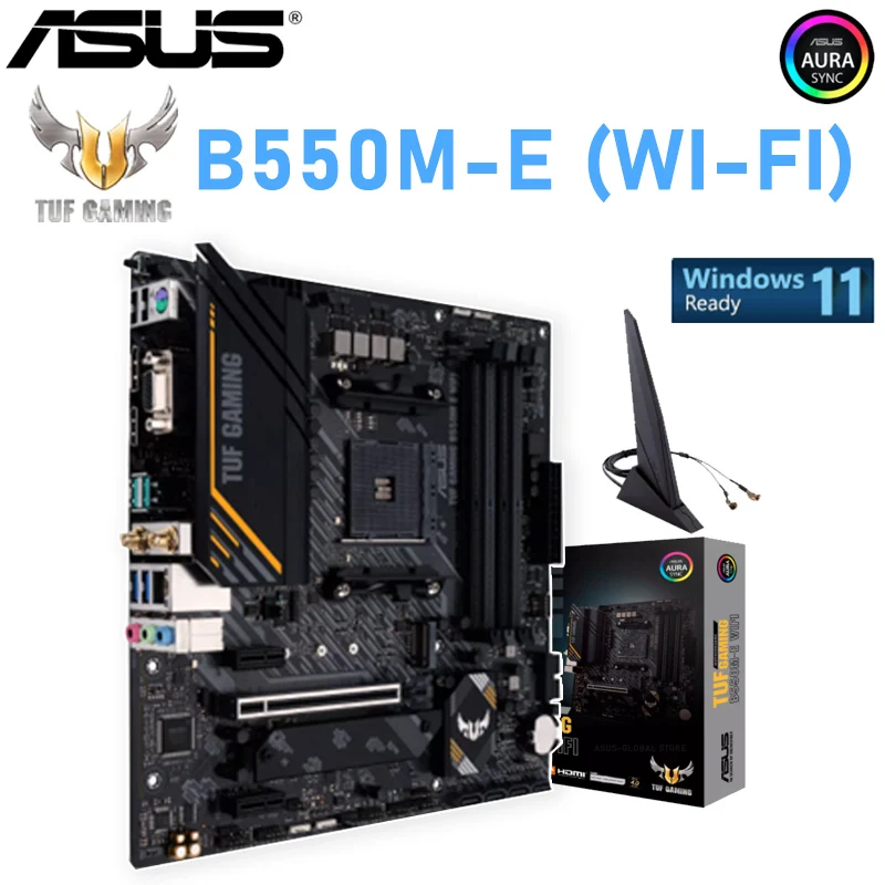 ASUS TUF GAMING B550M-E (Wi-Fi) m-b550 материнская плата Socket AM4 Micro ATX системная AMD Ryzen 3000/4000G/5000/5000G DDR4