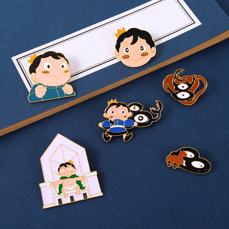 

Custom Prince Bojji Kage Drusy Enamel Pins Ranking Of Kings Brooches Lapel Badges Film Anime Badges Jewelry Gifts